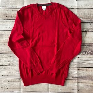 Old Navy Men’s Red Soft Long Sleeve Sweater